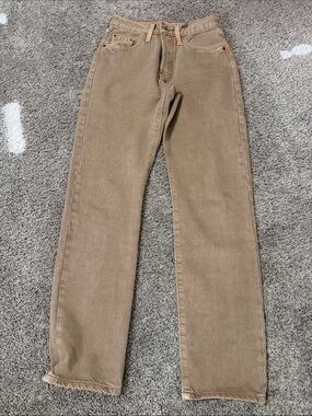 Levi's 501 Straight-Leg Jeans in Tan
